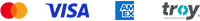 Mastercard, Visa, American Express, Troy
